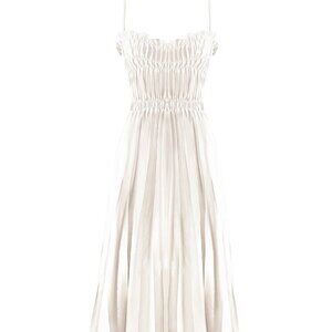 Georgia Hardinge Metal Dress - Oyster